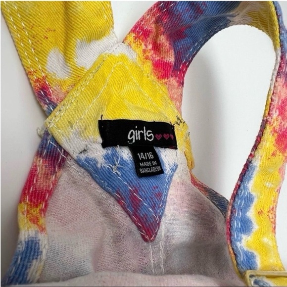 Girls' Vibrant Tie-Dye Overalls - Picture 5 of 12